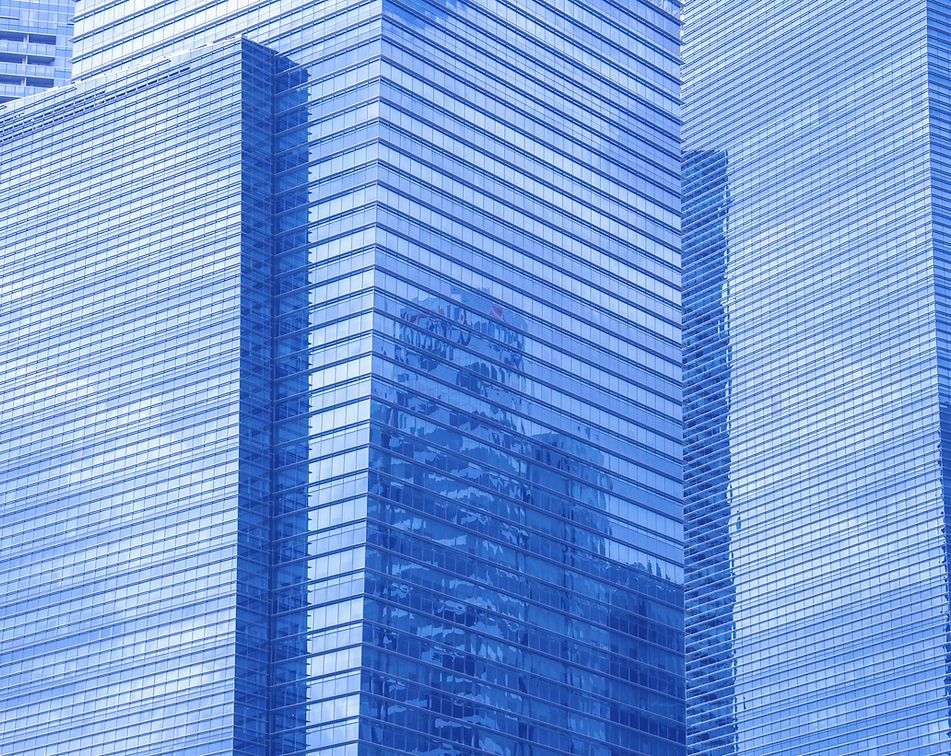 Blue Office Buildings